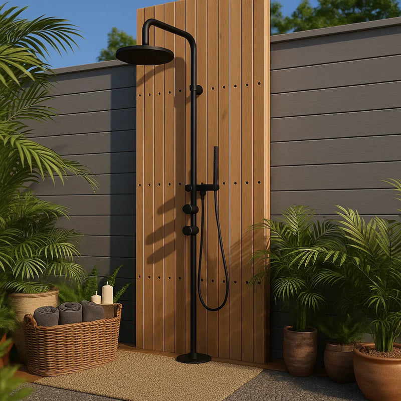 Coast Freestanding Outdoor Shower -Matte Black