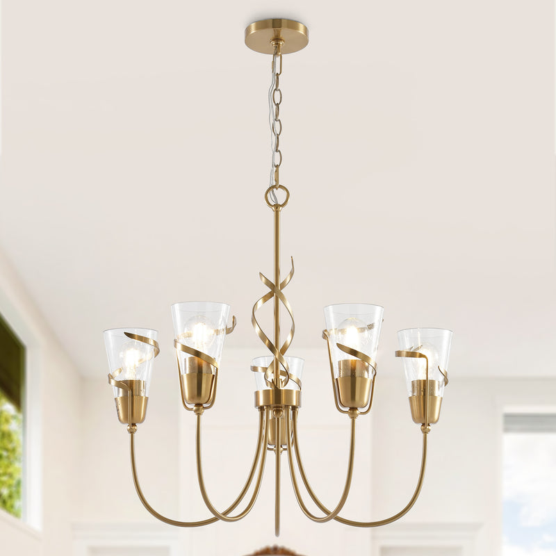 Uriah Golden Chandelier 26" - Perimost