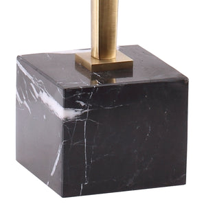 11" Square Side Table with Marble Base