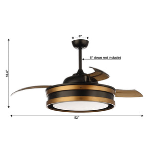 52" Cochin Smart Fan with LED Light