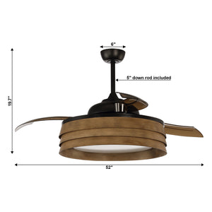 52" Lucknow Smart Fan with LED Light