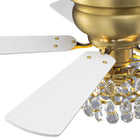 Brass Crystal Fandelier 48"