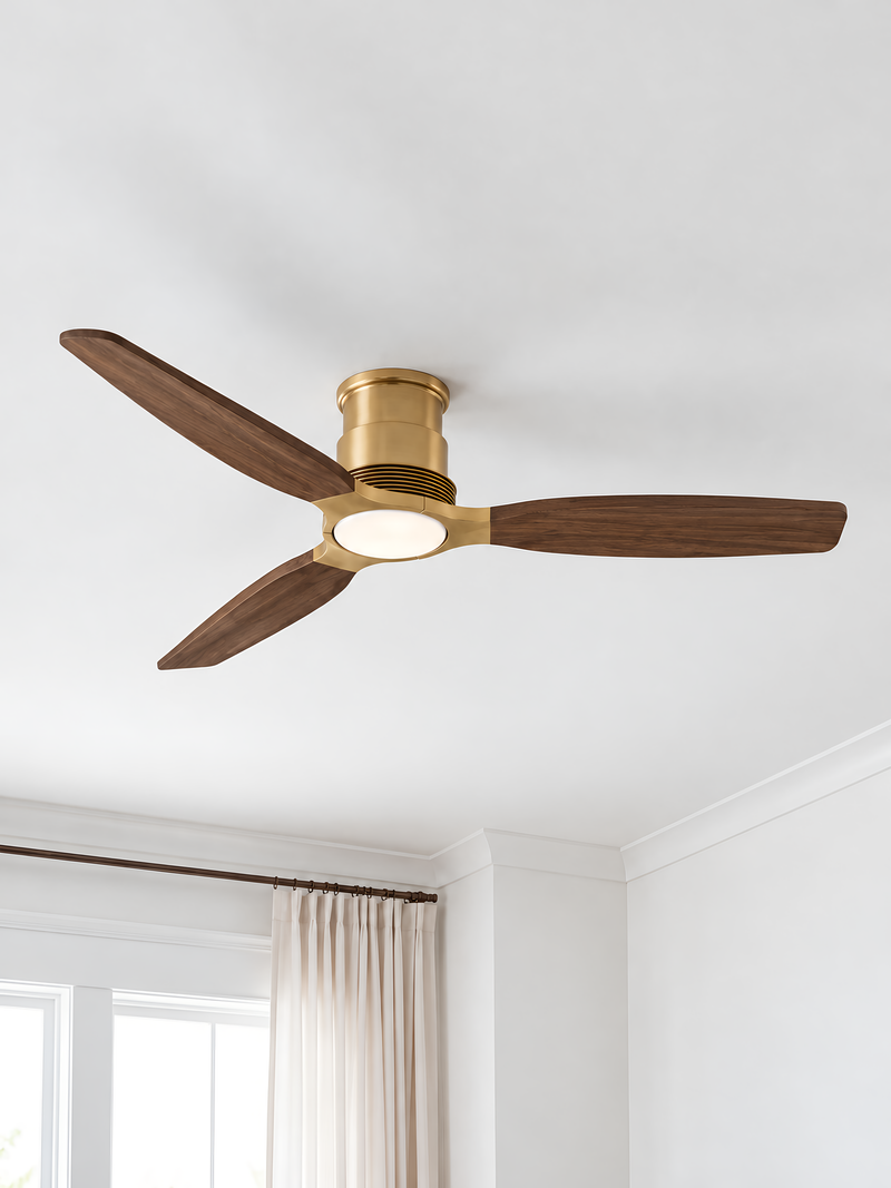 Louise Flush Ceiling Fan 48" · Solid Wood Blades