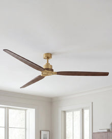Louise Flush Ceiling Fan 48" · Solid Wood Blades · No Light