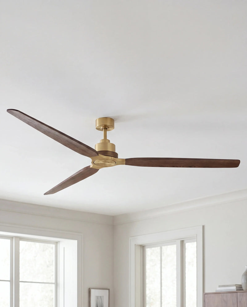 Louise Ceiling Fan 84" · Solid Wood Blades · No Light