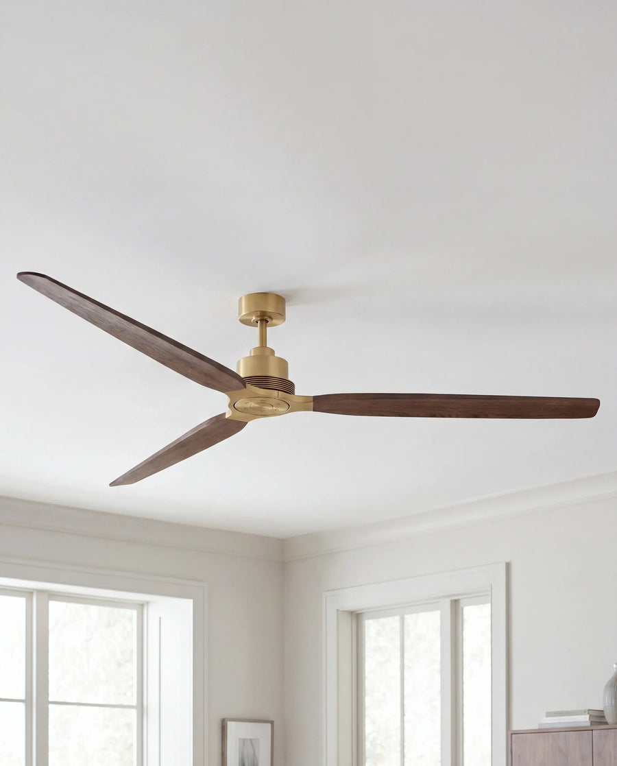 Louise Ceiling Fan 84" · Solid Wood Blades · No Light