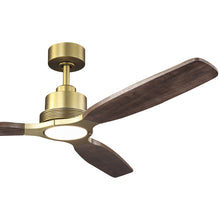 Brass Wood-Blade Ceiling Fan 56"