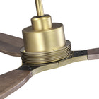 Brass Wood-Blade Ceiling Fan 56"