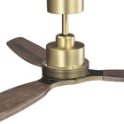 Brass Wood-Blade Ceiling Fan 56"