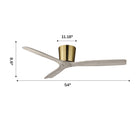 Ward Flush Ceiling Fan 54"