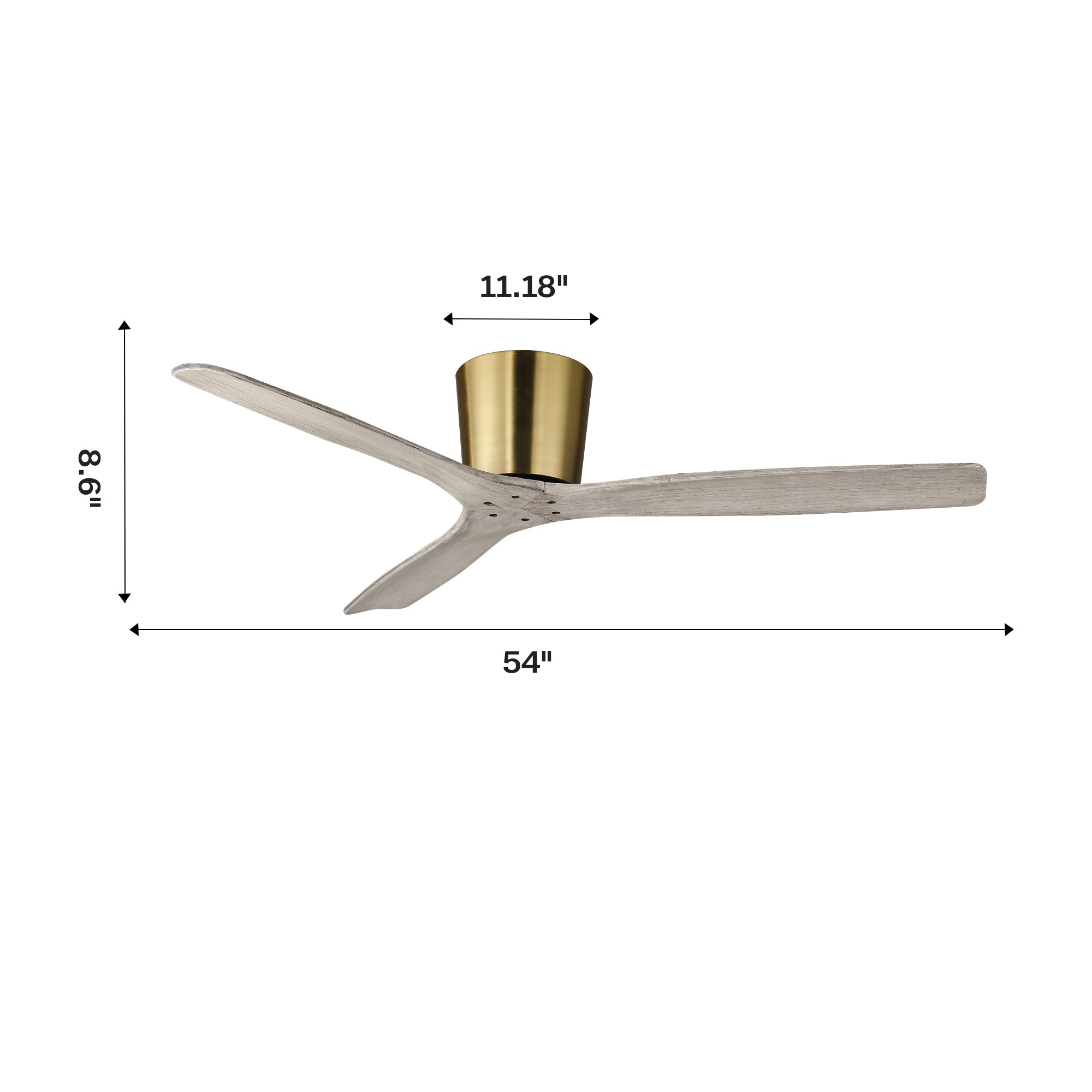 Ward Flush Ceiling Fan 54"