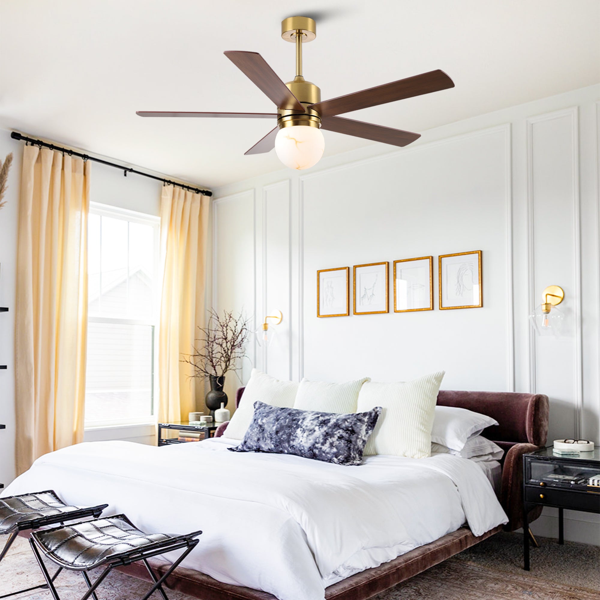 Fanny Flush Ceiling Fan 52B