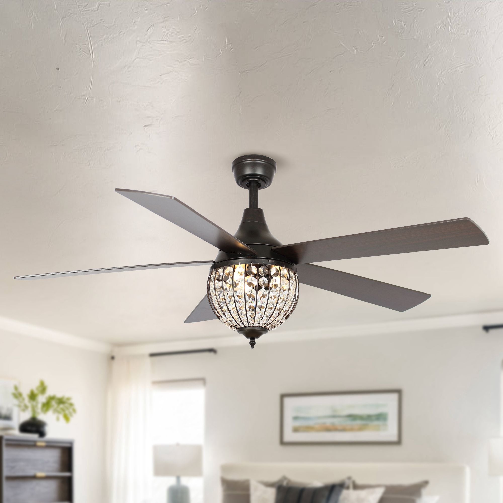 Varanasi Ceiling Fan with Light 52"