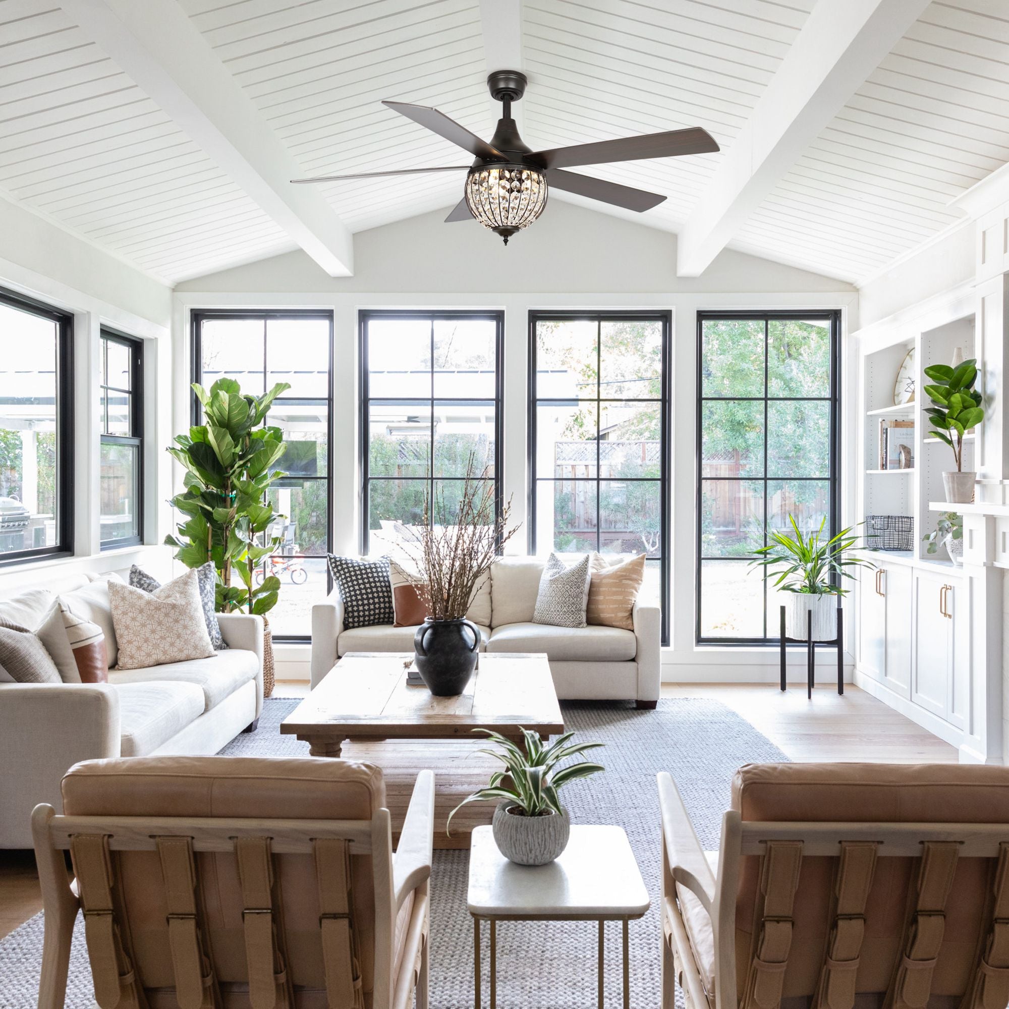 Varanasi Ceiling Fan with Light 52"