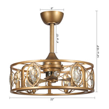 Kashmir Crystal Fandelier 22"