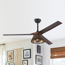 Farmhouse Ceiling Fan with Light 60"