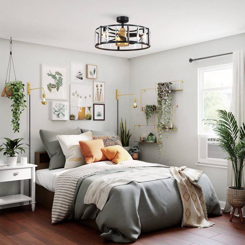 Crystal Downrod Mini Fan 27B