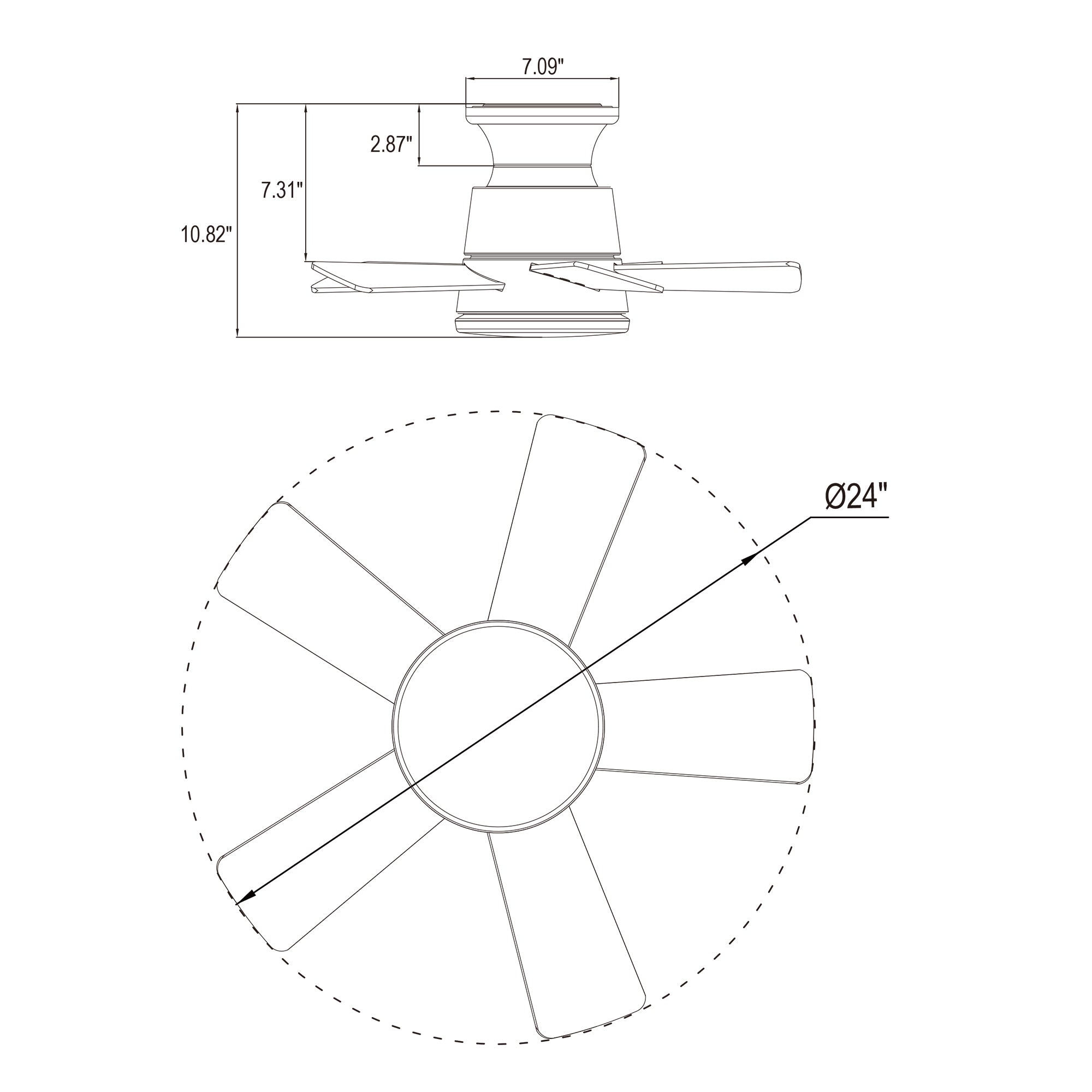 Farmhouse Iron Mini Fan 24