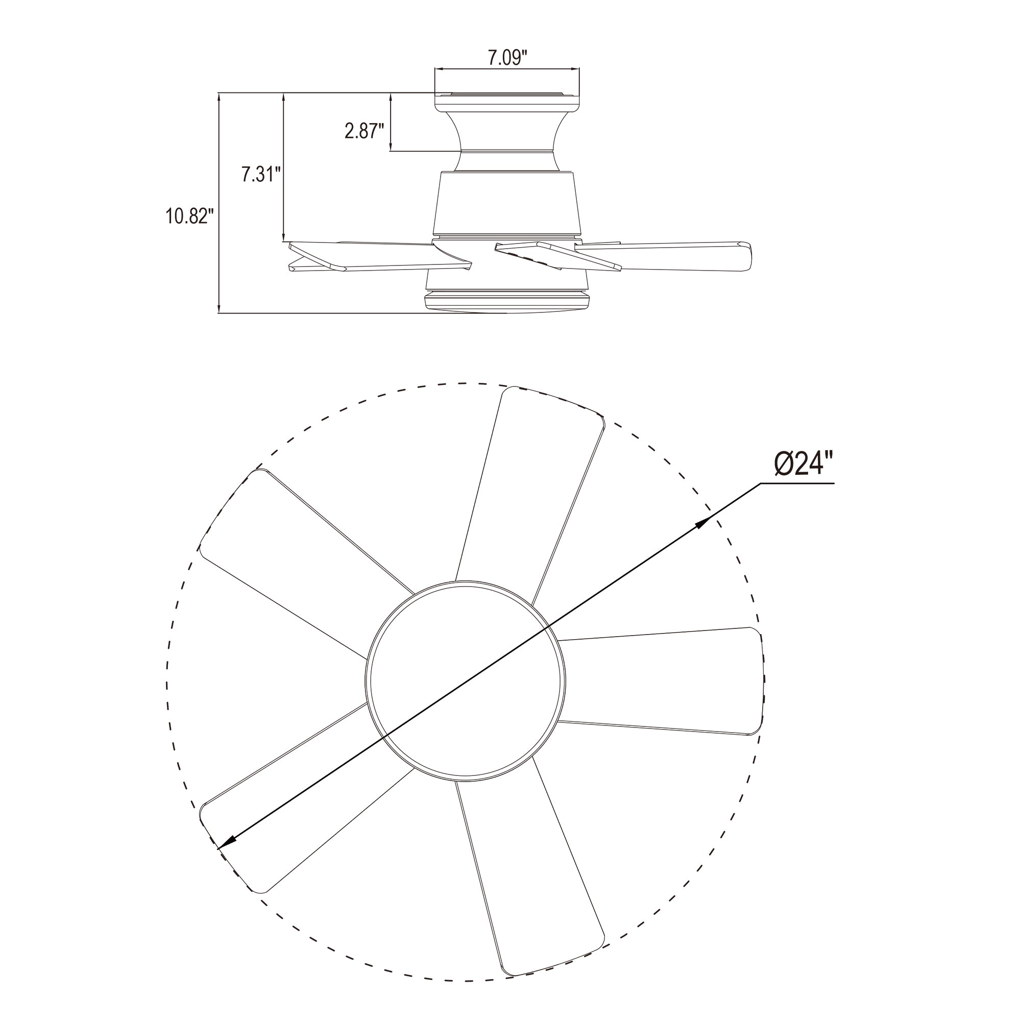 Farmhouse Iron Mini Fan 24B