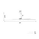 Winni White Ceiling Fan 84"