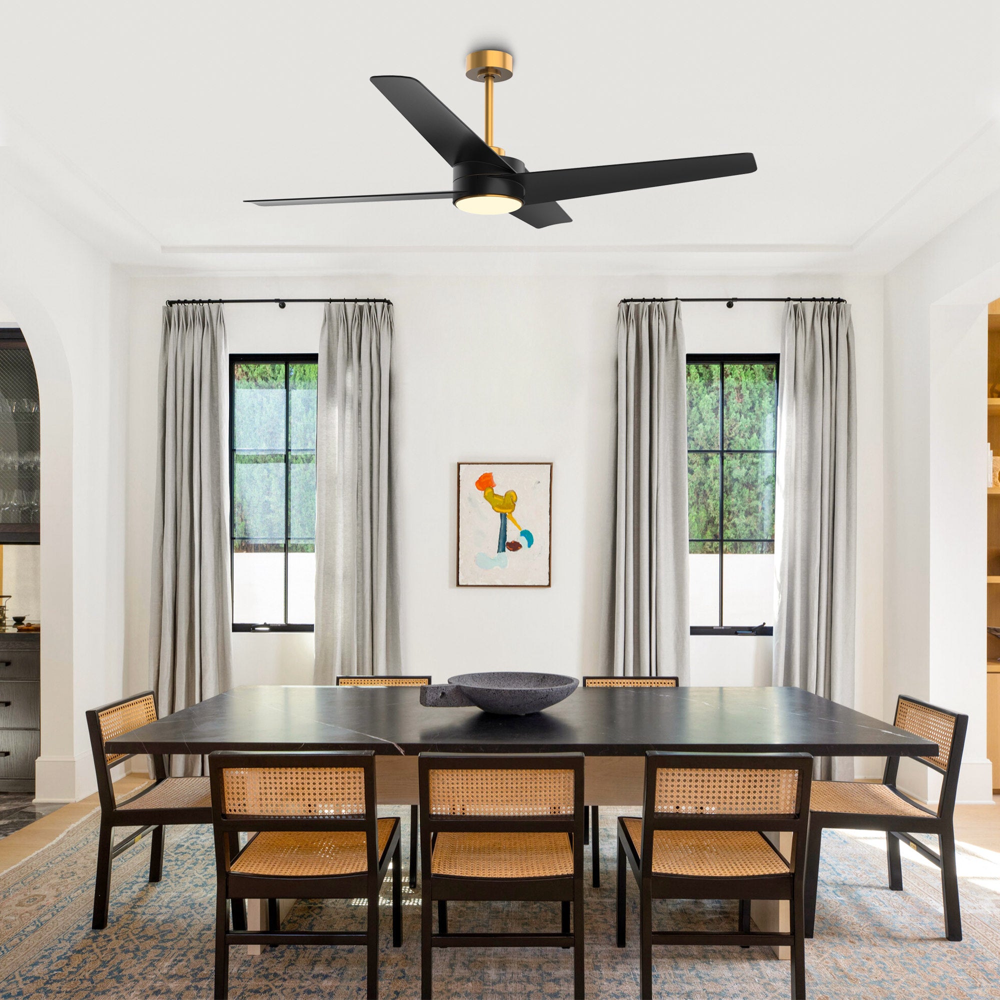 Parvez Ceiling Fan with Light 60"