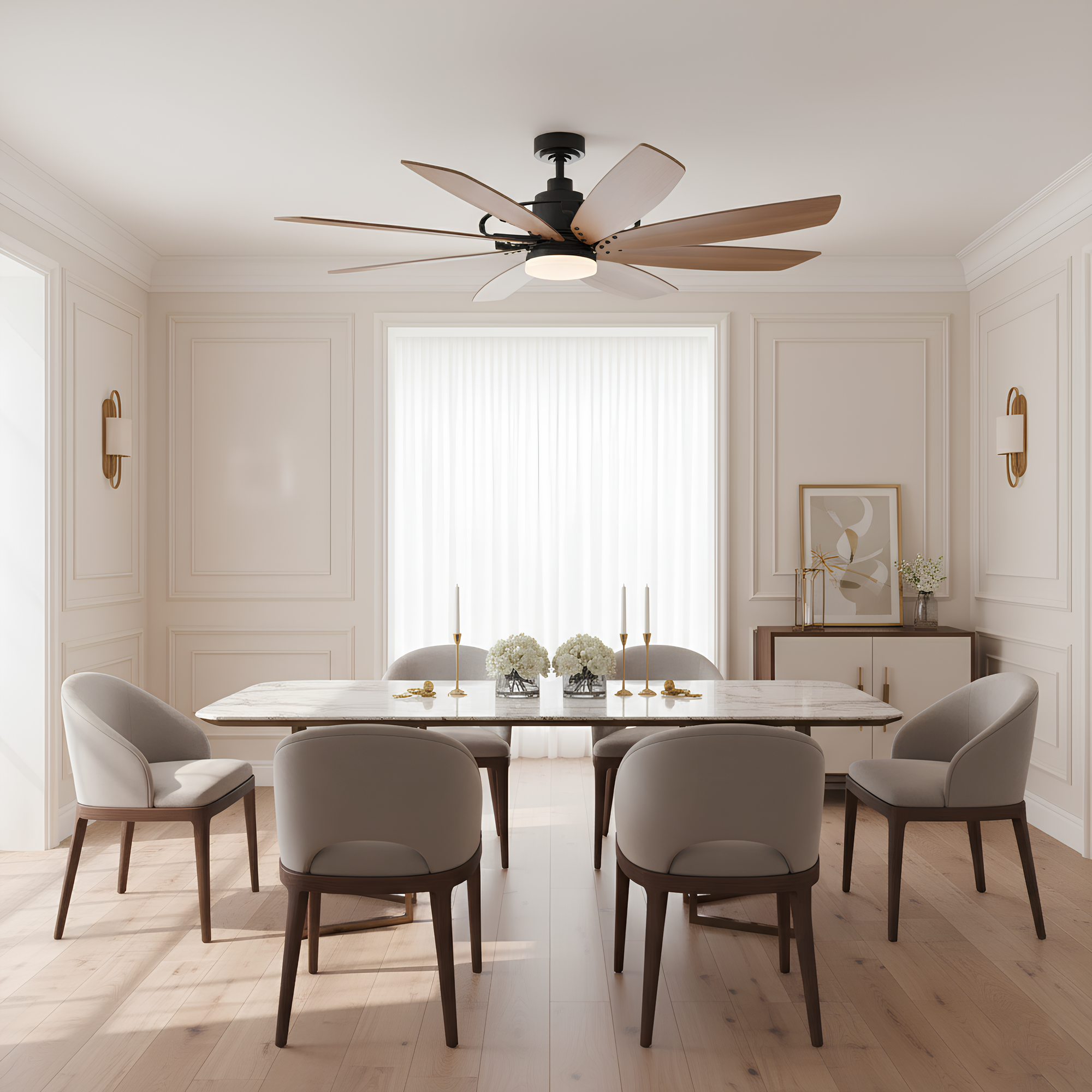 Antone Ceiling Fan with Light 60"