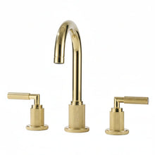 High Arc Lever Handle Widespread Bathroom Faucet – Brushed Brass