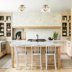 Clara Brass Semi-Flush Mount 13"