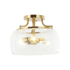 Clara Brass Semi-Flush Mount 13"