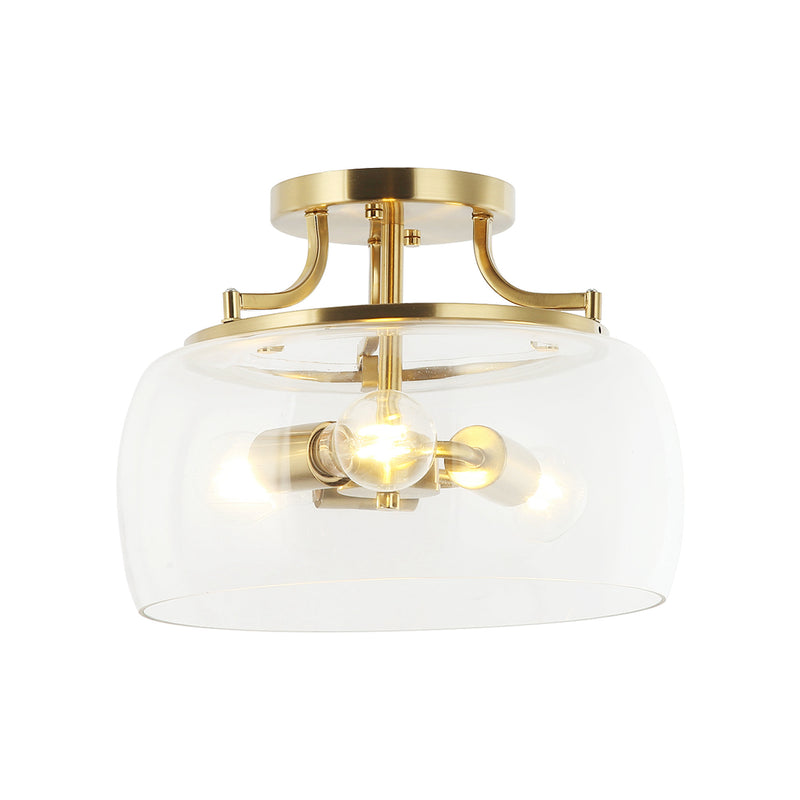 Clara Brass Semi-Flush Mount 13"