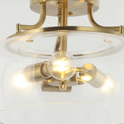 Clara Brass Semi-Flush Mount 13"