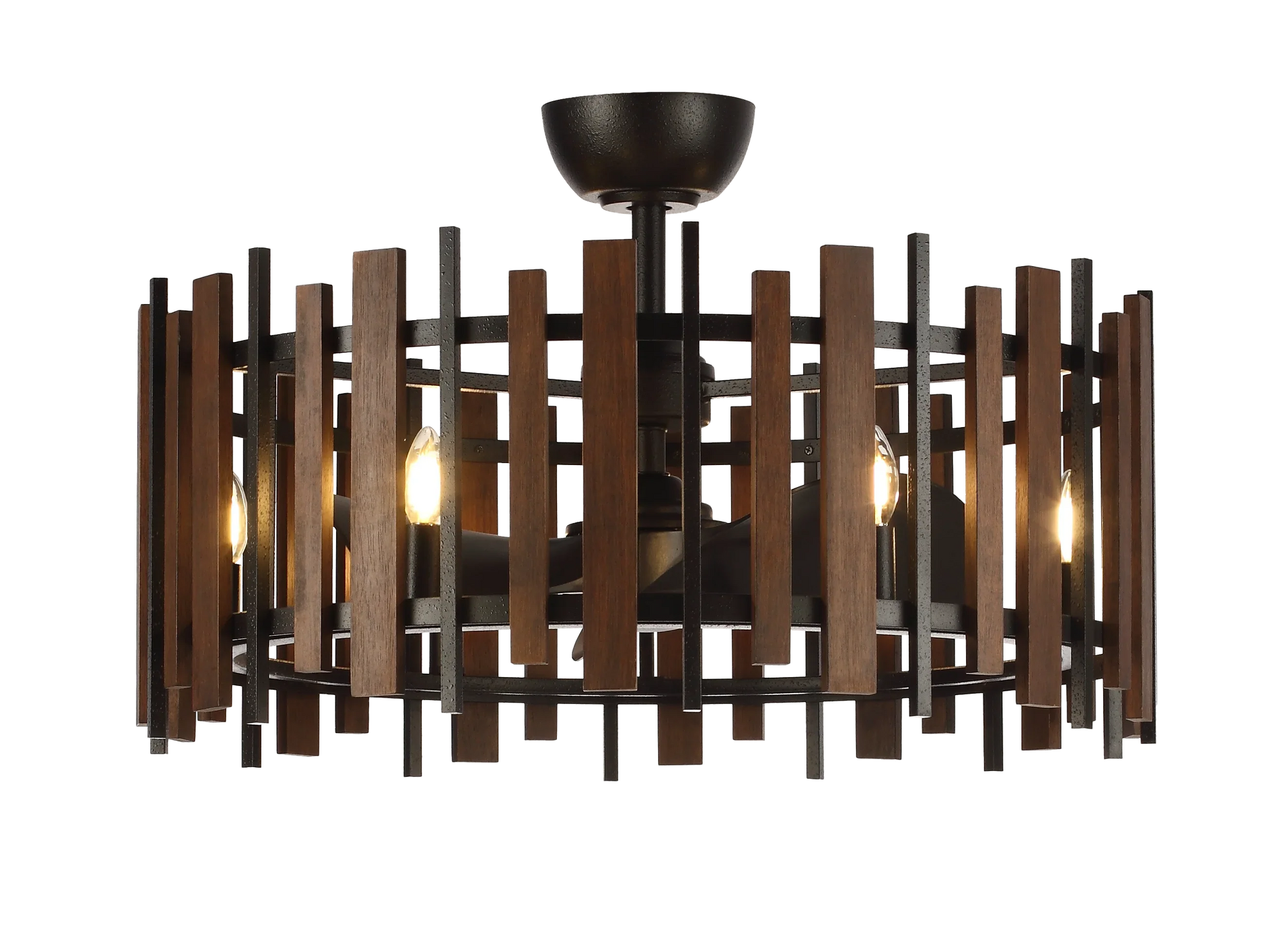 Pulse Black LED Fandelier 31"