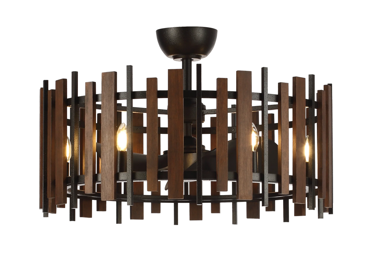 Pulse Black LED Fandelier 31"