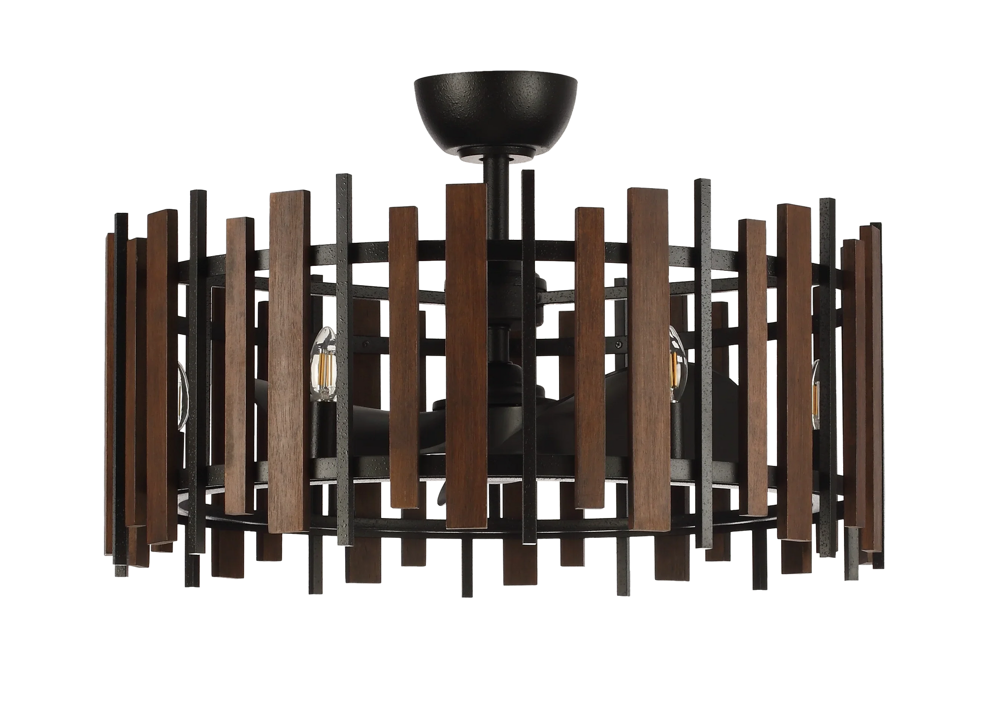 Pulse Black LED Fandelier 31"