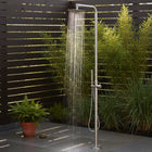 Curved Freestanding Outdoor Shower - Brushed
