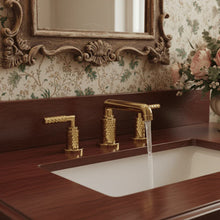 Linea Lever Handle Widespread Bathroom Faucet – PVD Zirconium Gold