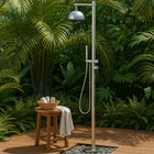 Dome Freestanding Outdoor Shower – Brushed