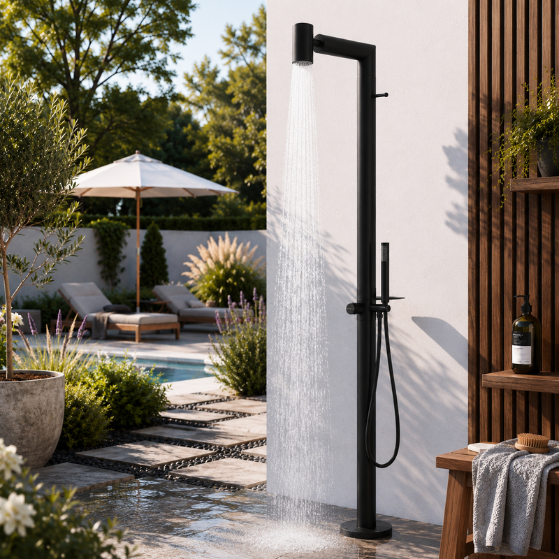 Vivian Outdoor Shower · Matte Black