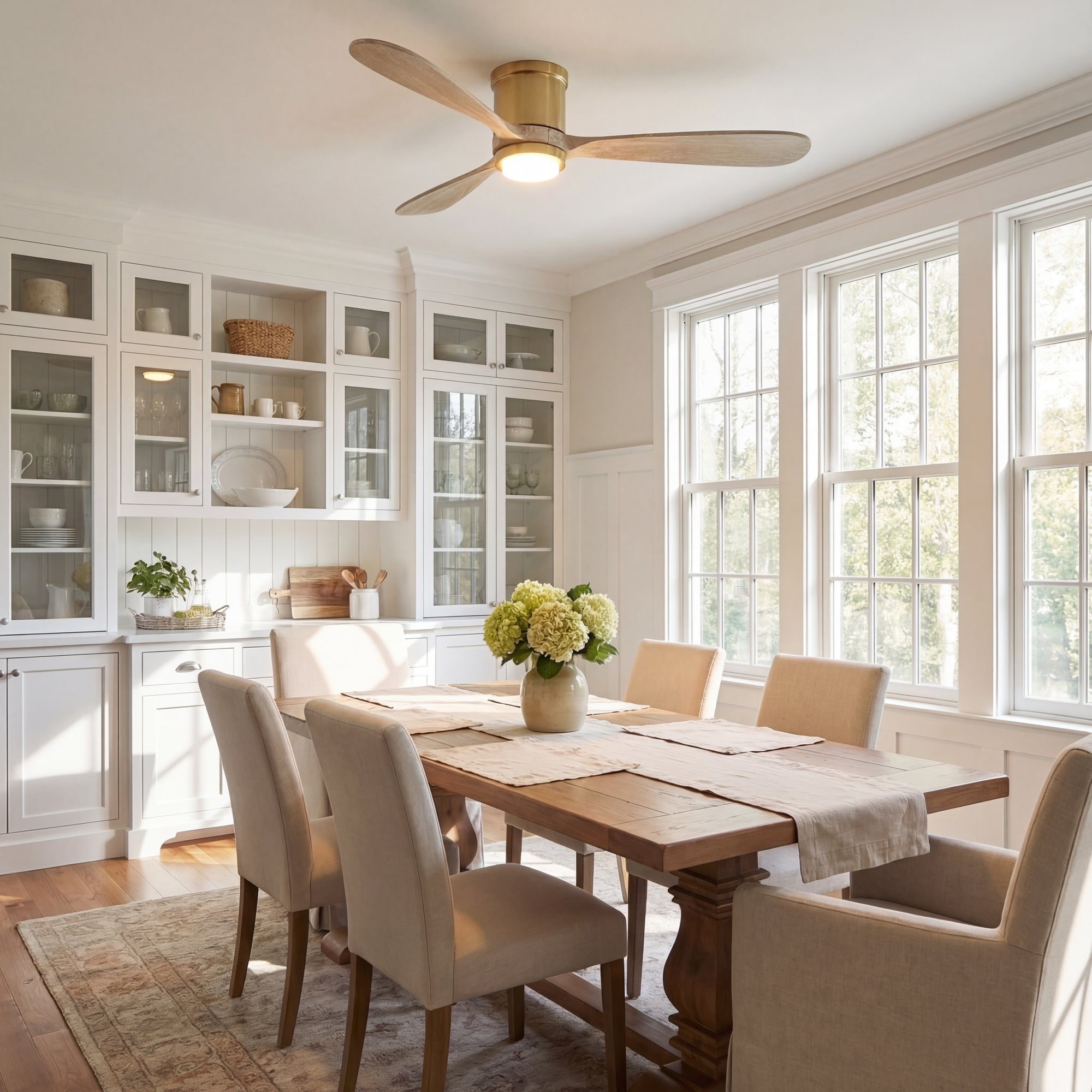 Mayna Smart Flush Ceiling Fan 52"