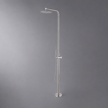 Curved Freestanding Outdoor Shower - Brushed