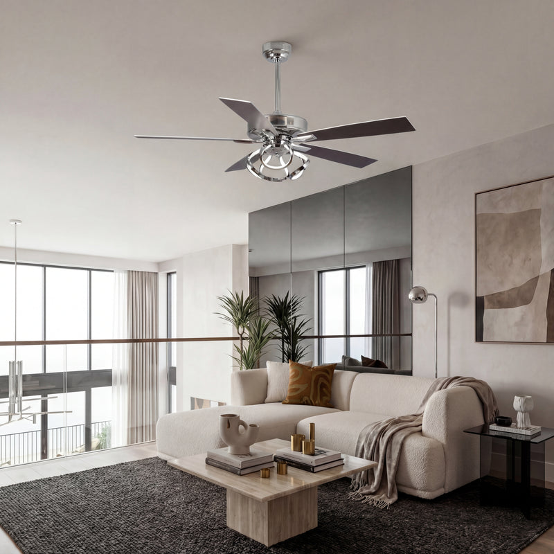 Orbit Chrome Ceiling Fan 52"