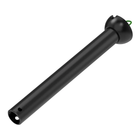 Black ceiling fan downrod accessory for modern ceiling fans on white background