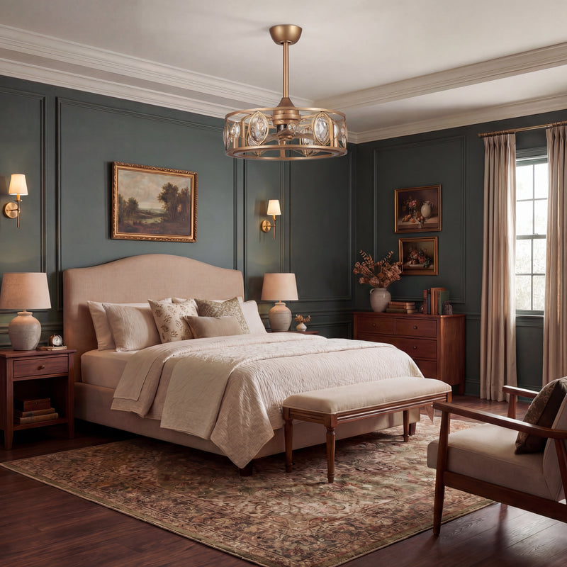 Kashmir Crystal Fandelier 22"