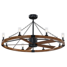 52 Inch Amelia Black Industrial Fandelier with Light and Remote Control - Perimost