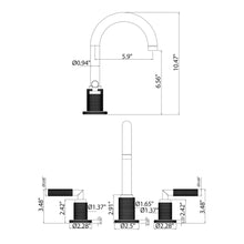 High Arc Lever Handle Widespread Bathroom Faucet – Brushed Brass