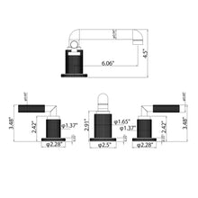 Linea Lever Handle Widespread Bathroom Faucet – Matte Black