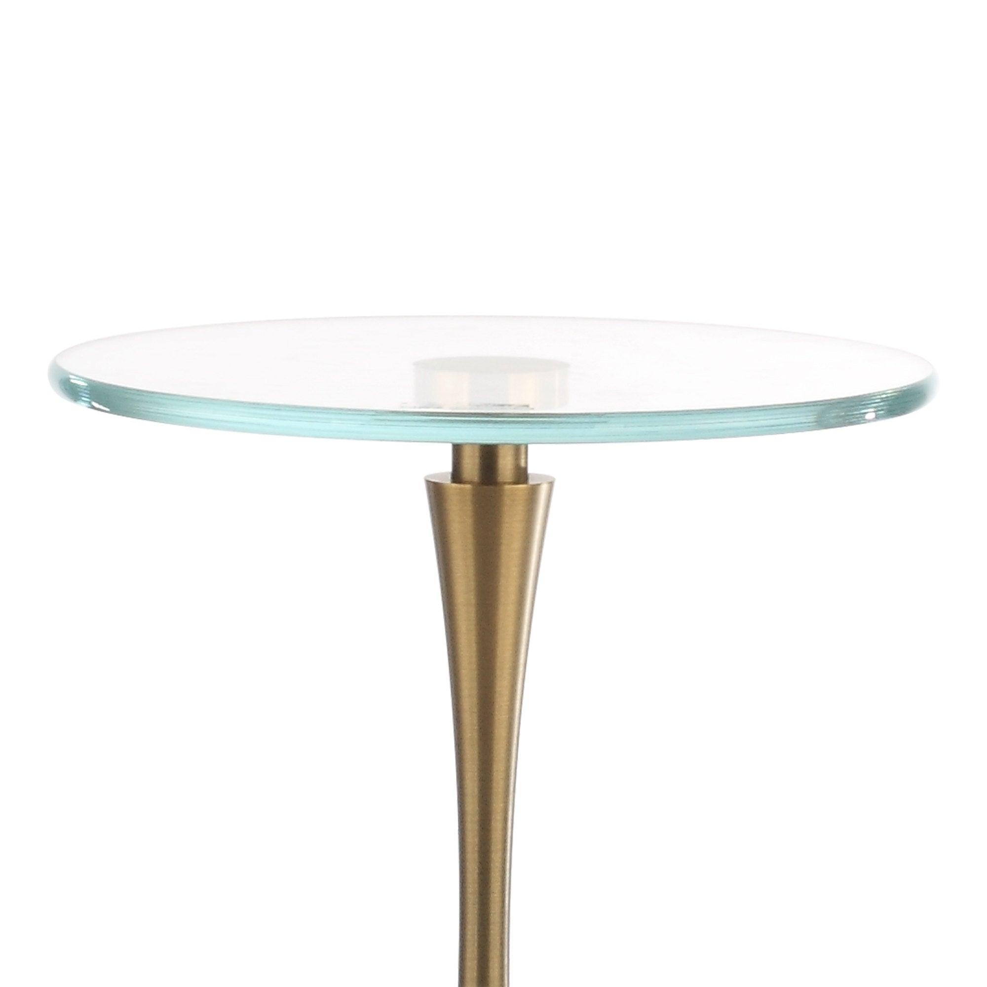 Golden Marble & Metal Table with Pedestal Base - ParrotUncle