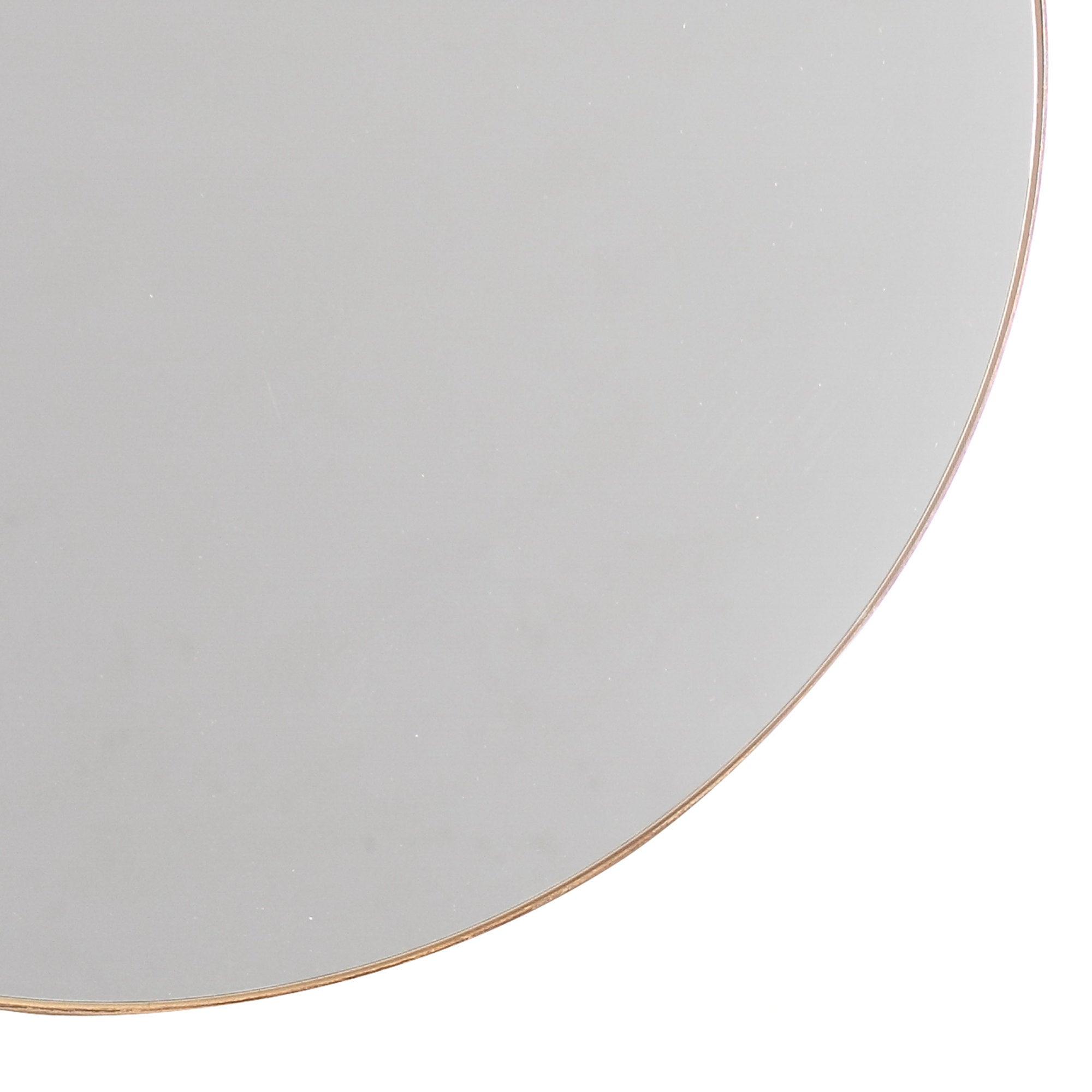 Golden Modern Round Framed Wall Mirror - ParrotUncle