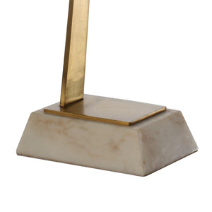 Golden Square Side Table with Marble Base - ParrotUncle