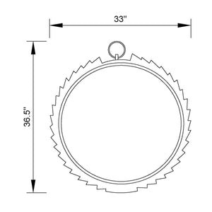 Grey Modern Classic Sunset Wall Mirror - ParrotUncle